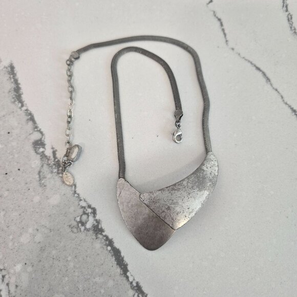 Vintage Marjorie Baer Necklace Abstract Pendant Lobster Clasp Statement Jewelry - Picture 7 of 8